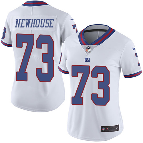 Women's Limited Marshall Newhouse Nike Jersey White - #73 Rush NFL New York Giants